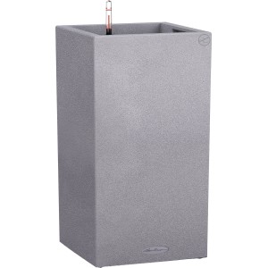 Pot haut Lechuza Canto Stone, 40x76cm, gris pierre. Pot avec système d'arrosage.