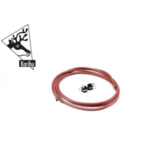 Câble en silicone Karibu (3 m) pour luminaire de sauna, incl. 2 colliers de serrage.