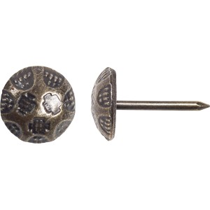 LUX Ziernägel, 12mm, Bronze, 42 Stück. Polsternägel für dekorative Stoffe und Polsterarbeiten.