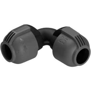 Gardena Raccordo a L 25 mm per sistemi di irrigazione, per un facile cambio di direzione dei tubi.
