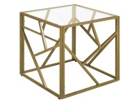 Table d'appoint Beliani Orland verre Or (HxlxP) 50 x 50 x 50 cm