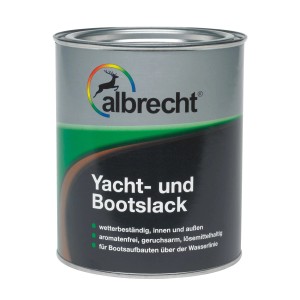 Barattolo di vernice per yacht e barche Albrecht, trasparente, lucida, 375 ml.