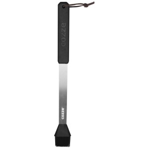 Pennello per griglia Cozze in acciaio inox, nero, 420x40mm. Utensile per grigliate per marinate.