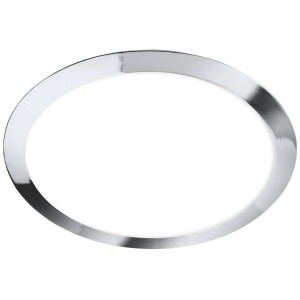Plafonnier LED Briloner chromé, 12W, IP44, pour salle de bain.