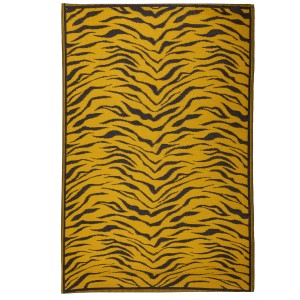 Tappeto da esterno Esschert Design con motivo tigre, 150x242,5 cm. Tappeto da giardino in polipropilene.