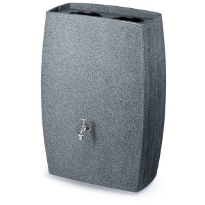 Arves Boxy serbatoio acqua piovana argento, 720 l con rubinetto. Botte per acqua piovana moderna per irrigazione giardino.