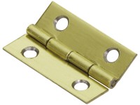 Schmales Scharnier Stahl vermessingt 100 x 50 mm / 2 Stk.