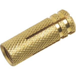 Cheville à expansion en laiton M8, longueur 27 mm, pour béton et pierre, convient pour un diamètre de perçage de 10 mm.