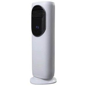 Weisser Kibernetik VH81 Turmventilator mit Heiz-, Kühl- und Befeuchtungsfunktion. Digitalanzeige P3.