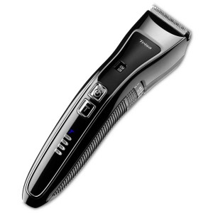 Tondeuse à cheveux Trisa Turbo Cut noire avec indicateur de charge pour une coupe précise.