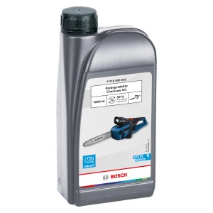 Huile pour tronçonneuses Bosch Professional, bouteille de 1 litre pour tronçonneuses et ébrancheurs.