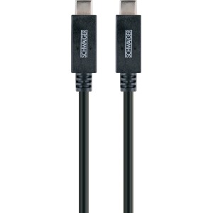 Cavo Schwaiger Sync & Charge, 1 m, da USB-C a USB-C, per sincronizzare e caricare dispositivi.