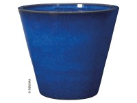 Deroma Pflanztopf Kinfolk Ton glasiert Blau Ø 29,5 cm / Höhe 25,5 cm
