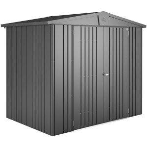 Abri de jardin métallique Biohort Europa, gris foncé métallisé, 3,5 m², avec double porte.