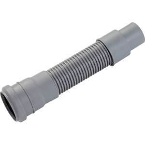 Tubo flessibile HT in plastica grigia (250 mm) per installazione sanitaria, montaggio flessibile.