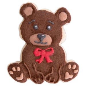 Braunbär Ausstecher aus Kunststoff, 6 cm, für detailreiche Plätzchen und Kekse.