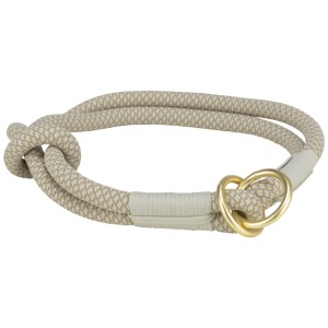 Collare Trixie con arresto a strappo Soft Rope, grigio-grigio chiaro, Ø 10 mm, circonferenza 45 cm.