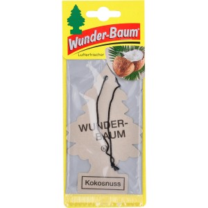 Wunderbaum Lufterfrischer Kokosnuss für Auto, neutralisiert Gerüche.