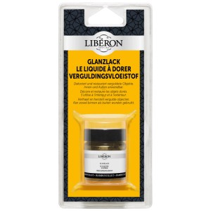 Liberon Vernice lucida effetto oro Rambouillet 30 ml in blister. Lacca dorata per decorazione e restauro.