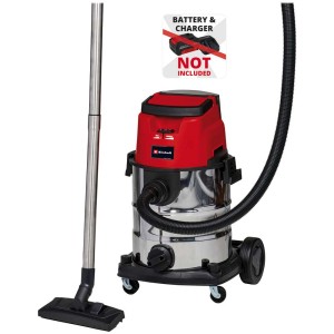Einhell TE-VC 36/25 Li S-Solo aspirateur eau et poussière sans fil avec cuve en inox et accessoires.
