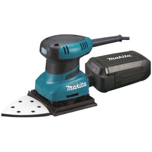 Ponceuse vibrante Makita BO4565 pour le ponçage du bois et du métal. Conception compacte avec aspiration de poussière.