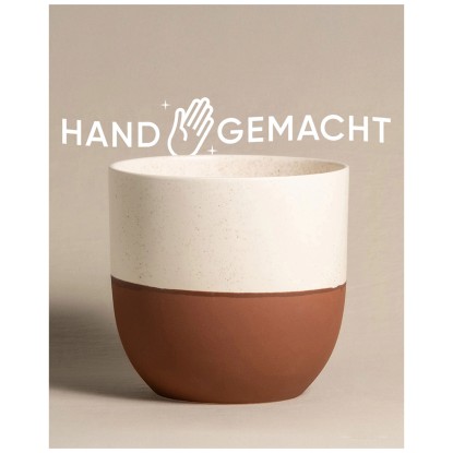 Feey Übertopf Variado Keramik Rotbraun-Weiss Ø 22 cm