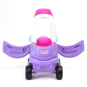 Grow'n Up Macchina cavalcabile My Miss Coupe lilla e rosa con portiere aperte.