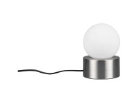 Tischleuchte Countess E14 matt Nickel / Weiss