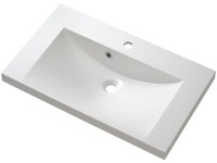 Pelipal Mineralmarmor Waschtisch 341 - 344 Weiss (HxBxT) 5 x 74 x 45 cm