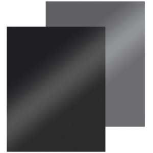 Firefix Stahlbodenplatte, rechteckig, schwarz-dunkelgrau, 105x90cm, für Kamin und Ofen.