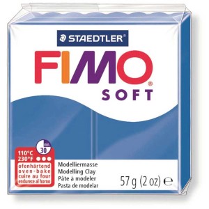 Fimo Soft Modelliermasse in Pacific Blau, 57g Packung, ideal für kreative Modellierprojekte.