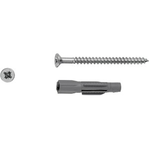 Tasselli universali LUX con viti, set da 16, diametro 5 mm, lunghezza 29 mm.