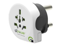 Adattatore Universale Da Viaggio 3-in-1 – Presa Internazionale Da Mondo A Europa, Con Contenitore, 220V, Bianco