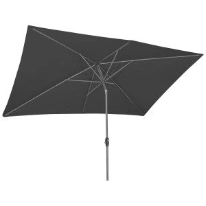 Ombrellone rettangolare Doppler Derby Basic Lift, antracite, con manovella.