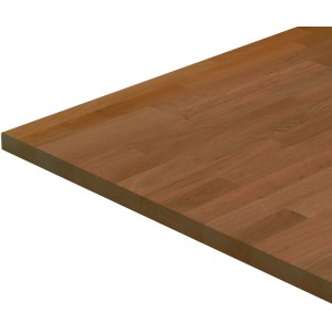 Piano di lavoro in legno massello acacia, 240 cm, venatura naturale per cucina e officina.