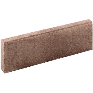 Mini bordure en béton marron (50x15x5 cm) pour bordures de pelouse et de parterres de fleurs.