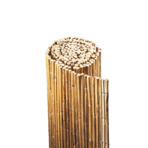 Stuoia di bambù di montagna Macao arrotolata, privacy naturale per balcone e giardino.