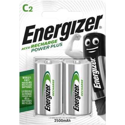 Energizer Akku-Batterie C Power Plus 2'500 mAh / 2 Stk.