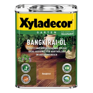 Xyladecor Bangkirai-Öl, 750ml Dose für Holzpflege im Außenbereich.
