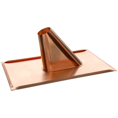 Dunstrohr-Einfassung Kupfer 40° / Ø 75 mm