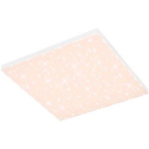 Pannello LED Briloner Frameless CCT Bianco, 59.5x59.5cm, con effetto cielo stellato.