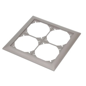 Cornice di copertura antracite Feller EdizioDue 2x2 per montaggio a incasso.