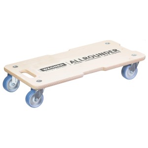 Wagner Transporthilfe 1325 avec plateau en bois et roues bleues, capacité de charge 250 kg.