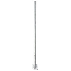 Poteau universel, 1150 mm, galvanisé à chaud, pour escaliers et rampes. Poteau en acier avec plaque soudée.