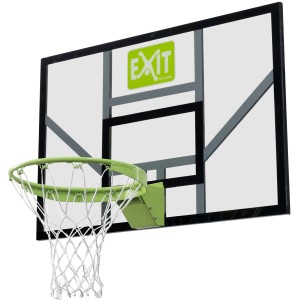 Tabellone da basket EXIT Galaxy con canestro da dunk verde e rete su sfondo bianco.