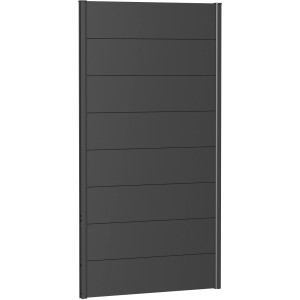 Biohort Wandpaneel Sichtschutz, 100x180cm, Dunkelgrau-Metallic, für Garten & Terrasse.
