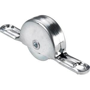 Rotella Hettich per porte scorrevoli, 75x12mm, zincata, 2 pezzi. Ferramenta per porta scorrevole per bordo inferiore.