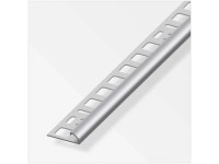 Terminale Per Profilo Piastrelle 10mm - Acciaio Inox Spazzolato Nero, Protezione Bordi