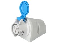 Presa a muro CEE 3 poli / IP54 / Grigio Blu / 16 A Presa a muro CEE 3 poli / IP54 / Grigio Blu / 16 A