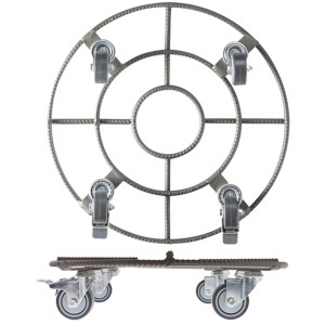 Wagner Sottovaso con Ruote GH 0947, antracite, Ø 38 cm, acciaio con quattro ruote.